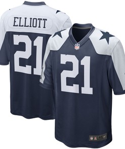 Ezekiel Elliott Dallas Cowboys Alternate Game Team Jersey Navy Nfl