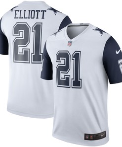 Ezekiel Elliott Dallas Cowboys Color Rush Legend Player Jersey White Nfl
