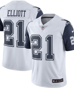 Ezekiel Elliott Dallas Cowboys Color Rush Vapor Limited Jersey - White