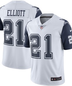 Ezekiel Elliott Dallas Cowboys Color Rush Vapor Limited Jersey - White Nfl