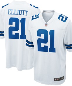 Ezekiel Elliott Dallas Cowboys Game Jersey - White Nfl