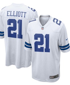 Ezekiel Elliott Dallas Cowboys Team Game Jersey - White Nfl
