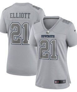 Ezekiel Elliott Dallas Cowboys Womens Atmosphere Fashion Game Jersey - Gray Nfl