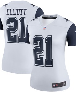 Ezekiel Elliott Dallas Cowboys Womens Color Rush Legend Player Jersey - White Nfl