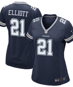 Ezekiel Elliott Dallas Cowboys Womens Game Team Jersey Navy Nfl