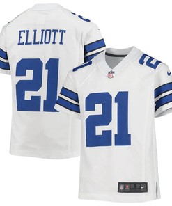 Ezekiel Elliott Dallas Cowboys Youth Player Game Jersey - White