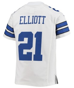 Ezekiel Elliott Dallas Cowboys Youth Player Game Jersey - White