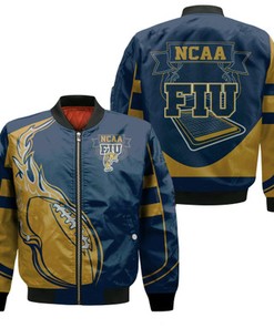 FIU Panthers Bomber Jacket  - Fire Football - NCAA