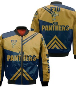 FIU Panthers Football Bomber Jacket  - Stripes Cross Shoulders - NCAA