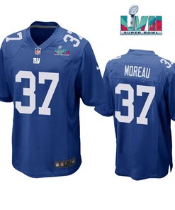 Fabian Moreau 37 New York Giants Super Bowl LVII Super Bowl LVII Royal Men Game Jersey