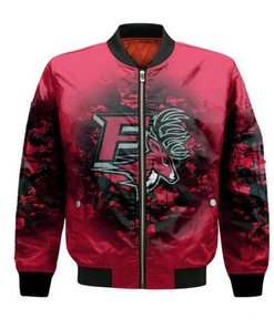 Fairfield Stags Bomber Jacket Camouflage Vintage  - NCAA