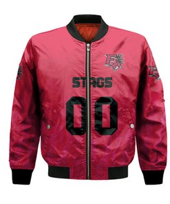 Fairfield Stags Bomber Jacket Logo Sport Ombre  - NCAA