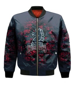 Fairleigh Dickinson Knights Bomber Jacket Camouflage Vintage  - NCAA