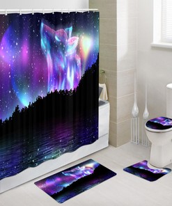 Fantasy Wolf Curtain Bathroom - Perfect for Unique Bathroom Decor