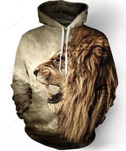 Fashion Lion 3D Hoodie Zip Hoodie