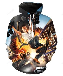 Fashion Men 3D Print Fast & Furious Hoodie