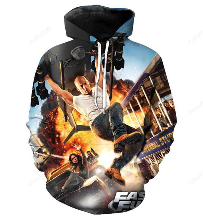 Fashion Men 3D Print Fast & Furious Hoodie