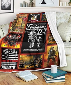 Fathers Day Blanket Dad Blanket Firefighter Dad Gifts Fireman Blanket Gifts to Dad from Daughters Son Fathers Day I’m A Firefighter Dad Blanket