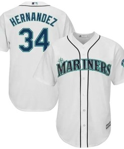 Felix Hernandez Seattle Mariners Griffey Retirement Day Patch Cool Base Player Jersey - White