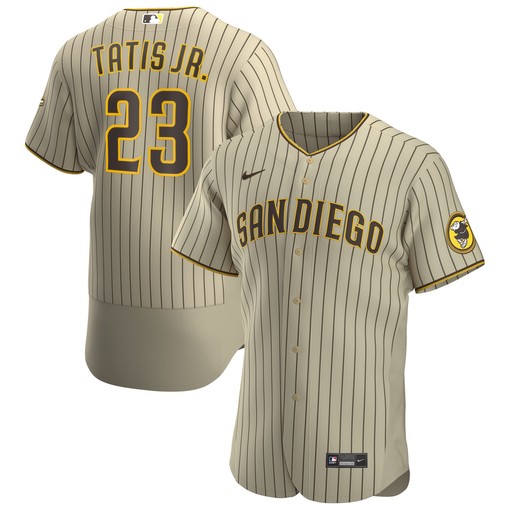 Fernando Tatis Jr San Diego Padres Alternate Authentic Player Jersey Tan Mlb