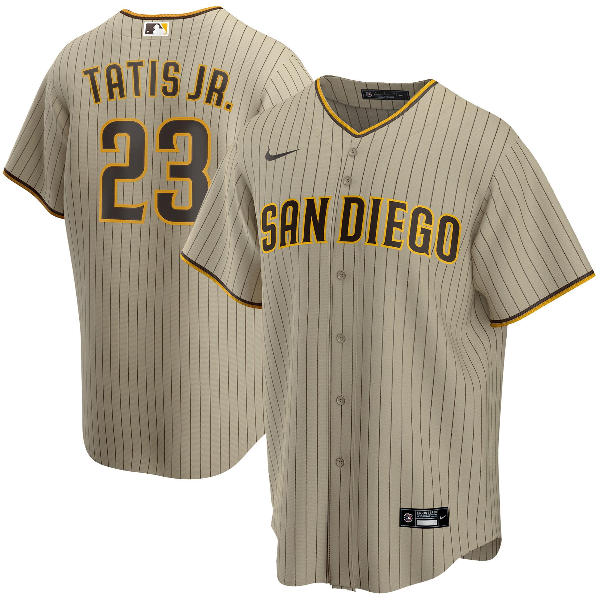 Fernando Tatis Jr San Diego Padres Alternate Replica Player Jersey Tan Mlb