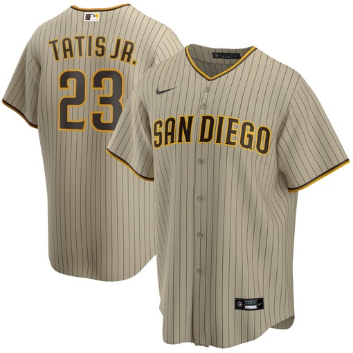 Fernando Tatis Jr San Diego Padres Alternate Replica Player Jersey Tan Mlb