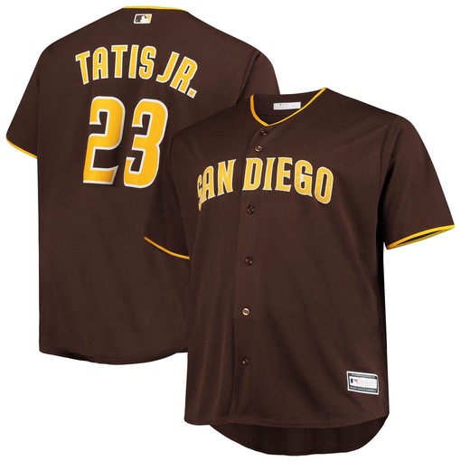 Fernando Tatis Jr San Diego Padres Big And Tall Replica Player Jersey Brown Mlb