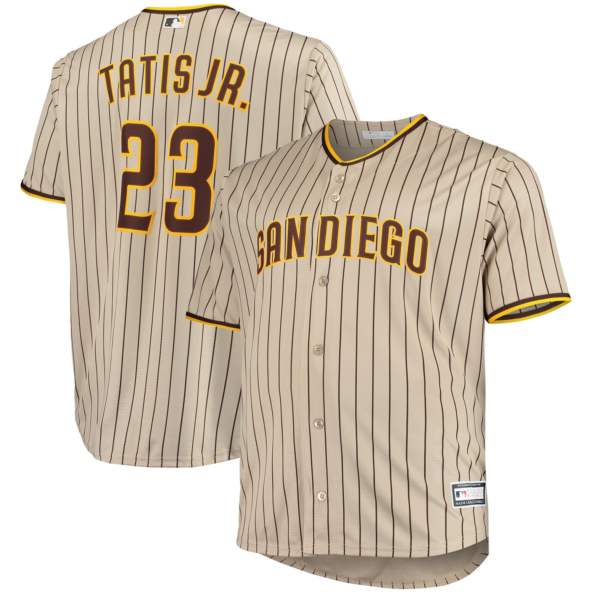 Fernando Tatis Jr. San Diego Padres Big & Tall Replica Player Jersey - Sand Mlb