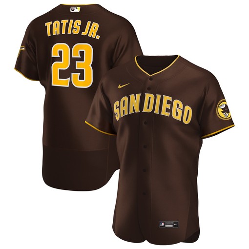Fernando Tatis Jr San Diego Padres Road Authentic Player Jersey Brown Mlb