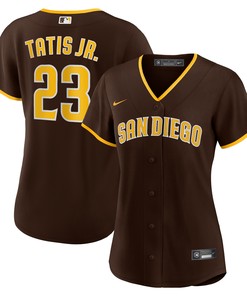 Fernando Tatis Jr San Diego Padres Womens Road Replica Player Jersey Brown Mlb
