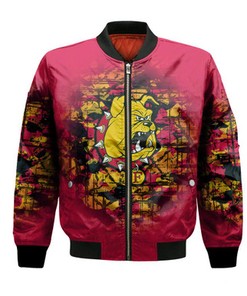 Ferris State Bulldogs Bomber Jacket Camouflage Vintage  - NCAA