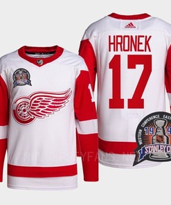 Filip Hronek 17 25th Anniversary Detroit Red Wings Red Jersey