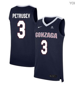 Filip Petrusev 3 Gonzaga Bulldogs Elite Basketball Youth Jersey - Navy