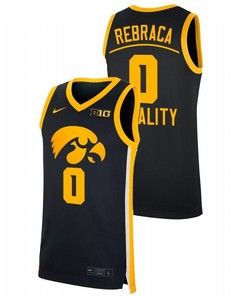 Filip Rebraca 0 Iowa Hawkeyes 2022 Equality Big Ten Men Jersey - Black