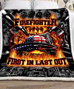 Firefighter Blanket, First In Last Out