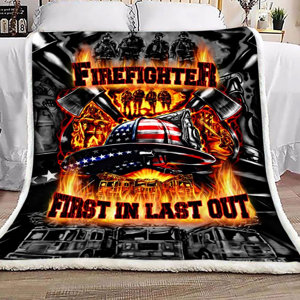 Firefighter Blanket, First In Last Out