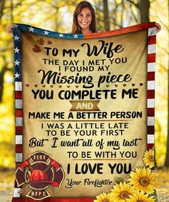 Firefighter Blanket Fleece Blanket, Personalized Gifts, Custom Blanket