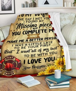 Firefighter Blanket Fleece Blanket, Personalized Gifts, Custom Blanket