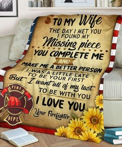 Firefighter Blanket Fleece Blanket, Personalized Gifts, Custom Blanket