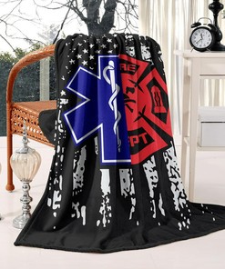 Firefighter Blanket Retirement for Dad Husband Son Boyfriend