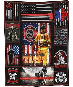 Firefighter Blanket for Men Fireman