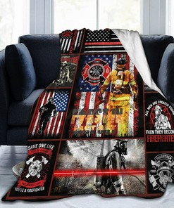 Firefighter Blanket for Men Fireman