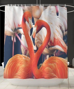 Flamingo Animal Print Shower Curtain - Colorful and Waterproof Bath Curtain for a Fun Bathroom