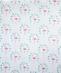 Flamingo Extra Long Shower Curtain Bathroom Decor 