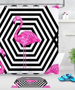 Flamingo Shower Curtain Bathroom Decor