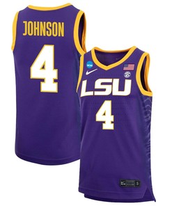 Flau'jae Johnson 4 LSU Tigers 2023 NCAA Basketball Jersey - Purple