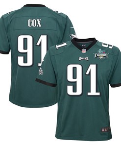Fletcher Cox 91 Philadelphia Eagles Super Bowl LVII Champions 2 Stars 2 Stars Youth Game Jersey - Black