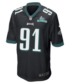 Fletcher Cox 91 Philadelphia Eagles Super Bowl LVII Champions Men Game Jersey - Black