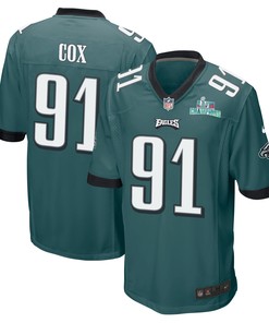 Fletcher Cox 91 Philadelphia Eagles Super Bowl LVII Champions Men Game Jersey - Midnight Green