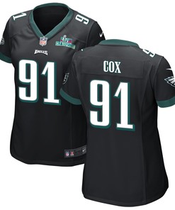 Fletcher Cox 91 Philadelphia Eagles Super Bowl LVII Champions Women Game Jersey - Black